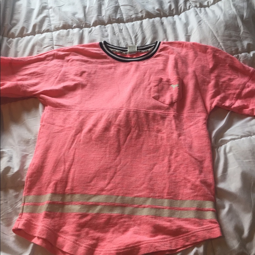 PINK over sized sweat shirt xs